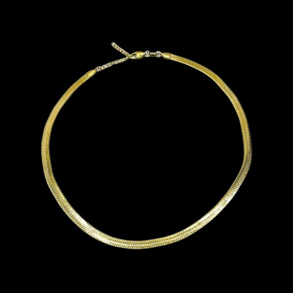 NEW Jennifer Zeuner Chain Herringbone 14K Gold-Plated Brass  Updated 1980s Look - Picture 12 of 13